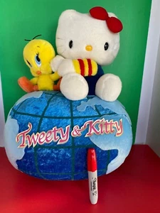VINTAGE 2002 (19""x15") RIESIGES KÄTZCHEN & TWEETY AUF DER TOP DER WELT aus Japan - versandkostenfrei - Bild 1 von 3