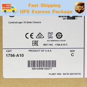 1756-A10 AB  10 Slots Chassis Expedited Shipping 1756A10 New GQ1 - Picture 1 of 4