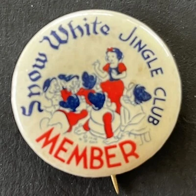 Значок торгового представителя члена клуба Walt Disney Enterprises Snow White Jingle Kay Kamen - Изображение 1 из 2