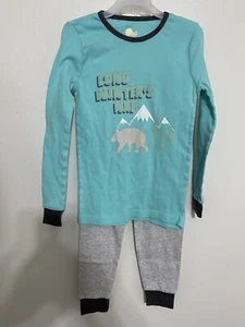 Sol Sleep Mountain Bears Long Winter’s Nap Pajamas Size 7 - Picture 1 of 3