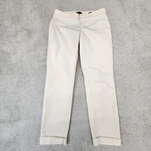 Saks Fifth Avenue  Pants Womens 4 Ivory Ankle Longueur Cheville Sz 8 - Picture 1 of 13