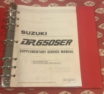 1990-1995 DR650SER 650S OEM Genuine Suzuki Dealer/Owner's Service/Repair Manuals - Image 1 of 4