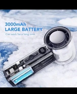 Portable Handheld Fan 3000mah Battery - Picture 1 of 3