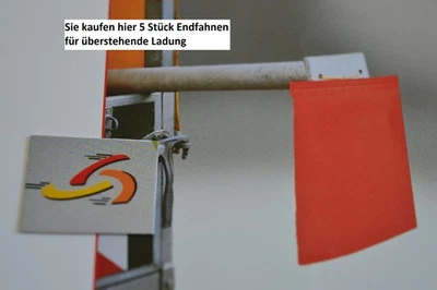 5 x Warnfahne Warnflagge Endfahne Schlussfahne rot 300X300MM Ladungssicherung - Bild 1 von 4