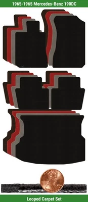 Juego de alfombrillas clásicas personalizadas para Mercedes-Benz 190DC 1965 (5 piezas) #XDJ Foto 1 de 4