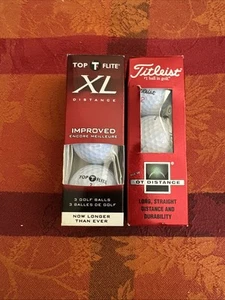 TOP FLIGHT & TITLEIST Golf Balls 3-packs XL And DT Distance NEW - Picture 1 of 4