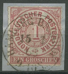 Distrito postal del norte de Alemania NDP 1868 1 talla 4 con sello PR-K1 HAMBURGO ESTACIÓN - Imagen 1 de 1