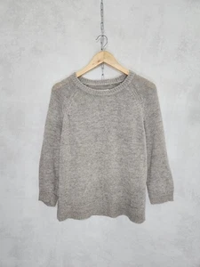 Jersey Toast Mujer Marrón 100% Lino Tejido Cuello Redondo Suave Informal M - Imagen 1 de 10