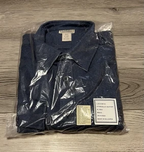 LL Bean Men’s Solid Blue Flannel Size XL Brand New In Bag - Picture 1 of 3