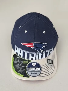 New England Patriots Reebok NFL Official Sideline Hat/Cap Fitted Blue L/XL NWT - Picture 1 of 10