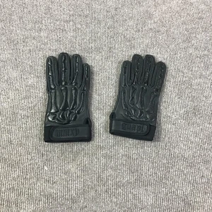 Guapi Gloves Mens Medium Black Skeleton Bones Embossed Strap Lined MMXV - Picture 1 of 8