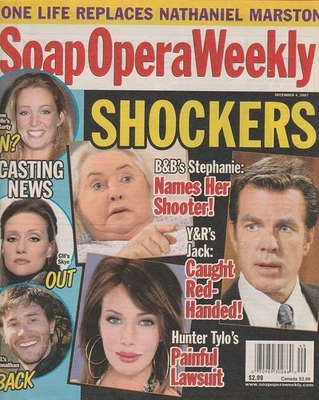 Soap Opera Weekly Dec 4, 2007 HUNTER TYLO-PETER BERGMAN-ADRIENNE FRANTZ-HICKLAND - Image 1 of 4