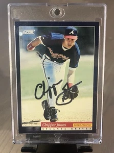 1994 Score Chipper Jones Rookie Prospect #572 Auto (RC AU) - Picture 1 of 4