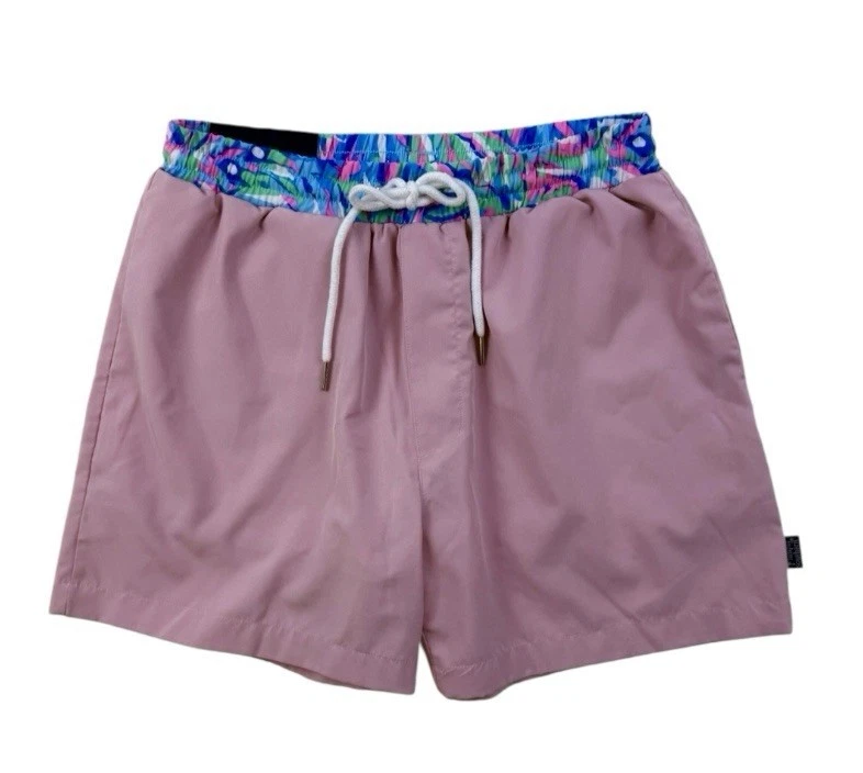 Bañador Southern Tide Skipjack para hombre pequeño rosa multicolor ribete pantalones cortos Foto 1 de 4