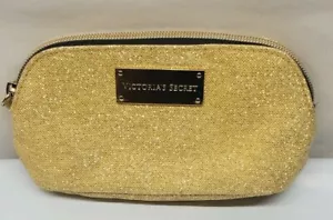 Victoria Secret Gold Sparkle Cosmetic Pouch Free Shipping - Picture 1 of 4