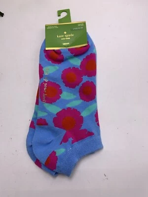  Kate Spade Calcetines No Show Liner Calcetines TÁNGER AZUL FLORAL #3 Foto 1 de 4