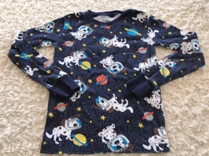 Childrens Place Boys Navy Blue Dogs Planets Snug Fit Long Sleeve Pajama Shirt 6 - Picture 1 of 7