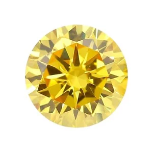 Round Briliiant Cut Canary Vivid Yellow Loose Moissanite For Jewelry Making. - Picture 1 of 5