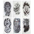  6 arkuszy papieru rzemieślniczego kobieta czarne wykończenie szyja lwa tatuaże naklejki