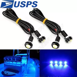 4 piezas luces LED de cubierta de barco marino de cortesía impermeables luz travesaño azul popa - Imagen 1 de 10