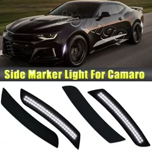 LED Side Marker Lights Front&Rear Lamp for Chevy Camaro LS LT SS ZL1 2016-2022 - Picture 1 of 18