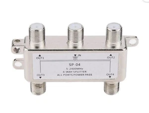 1 In 4 Out RF Coax Splitter 4x1 RF Coax Combiner For CATV Satellite Antenna TV - Picture 1 of 8