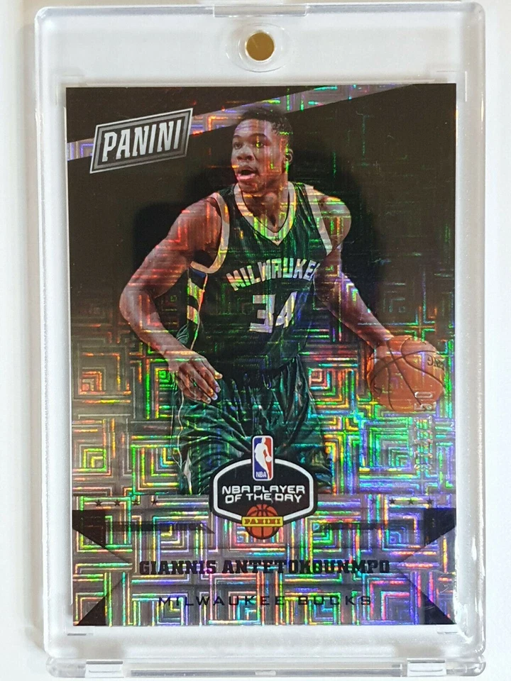 2017 Panini Giannis Antetokounmpo #21 ESCHER SQUARES /150 - Ready to Grade - Image 1 of 3
