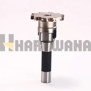 T Slot Milling Cutter 10 Flute 80mmX10mm R8 FMB22 Arbor Milling Inserts 10PCS - Imagen 1 de 13
