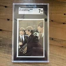 JOHN LENNON RINGO STARR PAUL MCCARTNEY SGC 7 1964 24 TOPPS BEATLES COLOR 4344