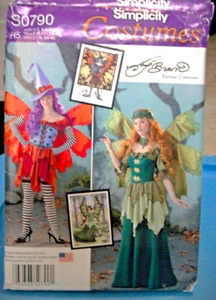 Miss Simplicity 1550 Costume Fairy Wings & Hat Pattern UNCUT SIZE 6 8 10 12 14 - Picture 1 of 6