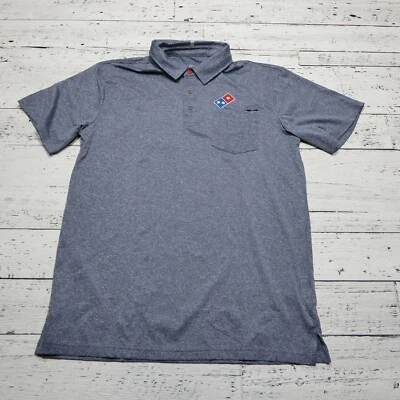 Dominos Gear Polo Shirt Mens M Dominos Pizza Employee Uniform Polyester Stretch - Image 1 of 4
