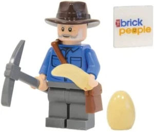 LEGO Jurassic World: Alan Grant Paleontologist with Pickaxe and Claw - Picture 1 of 3