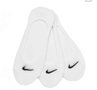 NIKE 3-Pair Women's White NO SHOW Socks Cotton Liner Footie Men's Lightweigh NIP | eBay