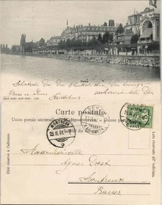 Ansichtskarte Vevey Stadt, Hotel Angleterre 1901 - Picture 1 of 3