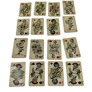 110 Vintage Early 1900s Mini Playing Cards w/Case - European - Picture 1 of 15