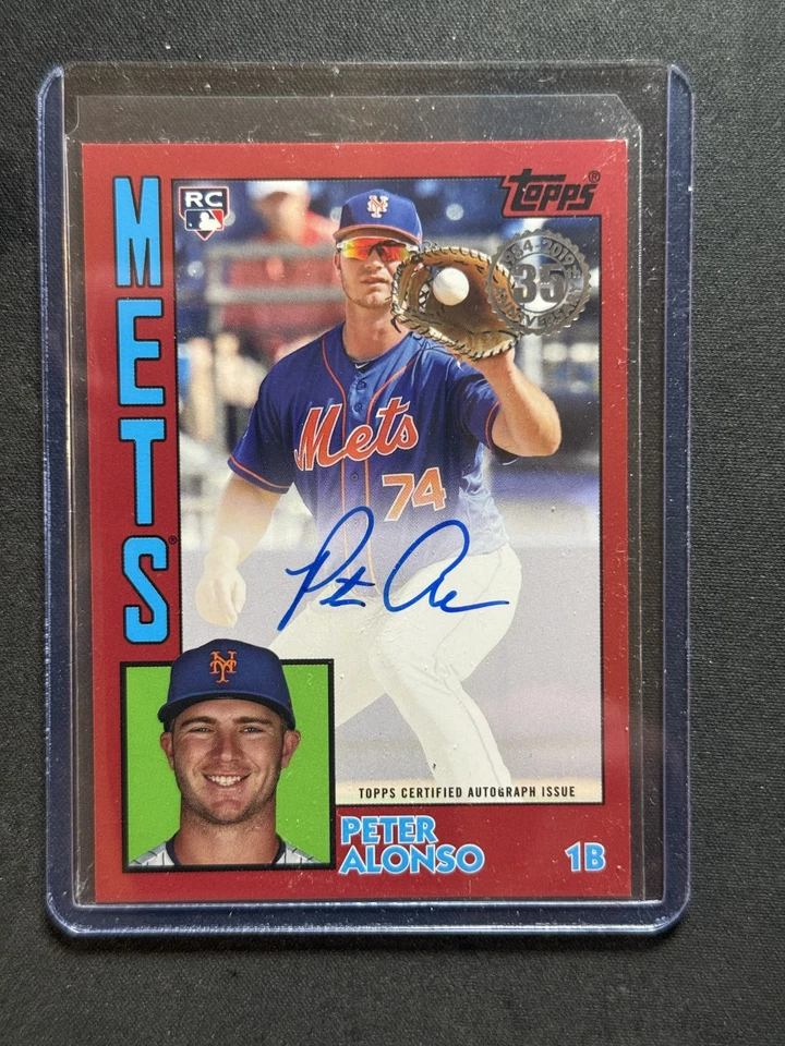2019 Topps #84R-PA Peter Alonso 1984 Topps Rookies Autographs Red /25 READ!! - Image 1 of 2