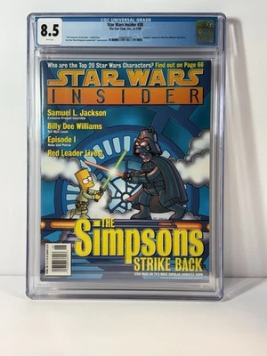Star Wars Insider "The Simpsons Strike Back" Issue #38 June/July 1998 CGC 8.5 - Image 1 of 2