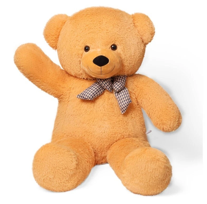 MARKENLOS Kuschelbär Riesen Teddybär aus Plüsch 120cm - Hellbraun - Retourenware-