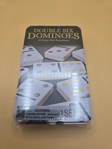 Double Six Dominoes 28 Color Dot Set -- New - Picture 1 of 2
