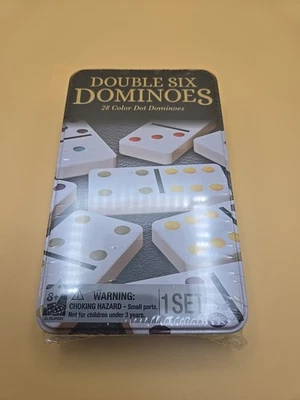 Double Six Dominoes 28 Color Dot Set -- New - Image 1 of 2