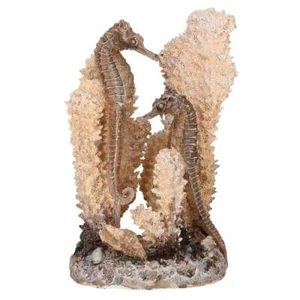 BiOrb Seahorses On Coral Natural - Small Aquarium Fish Tank Ornament - Picture 1 of 1
