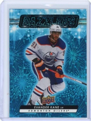 2023-24 Upper Deck Evander Kane Blue Dazzlers Insert - Edmonton Oilers - Image 1 of 2