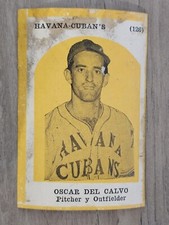 Propagandas Montiel Baseball CUBAN PHOTO Card 1946-47 OSCAR DEL CALVO 126