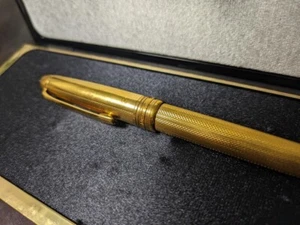 UNUSED Montblanc Meisterstuck Solitaire Vermeil 925 with original Box Nib F - Picture 1 of 7