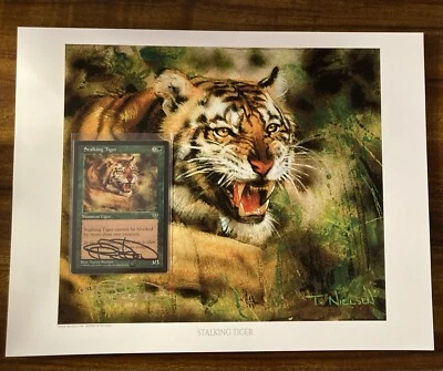 MTG✨Artist Signed STALKING TIGER Artist Proof CARD/PRINT✨MIRAGE 1996 T. NIELSEN - Image 1 of 4