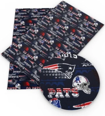 Patriots искусственной кожи лист 8 «x 12» Новая Англия футбол 1091621 Litchi - Изображение 1 из 2