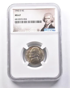 MS67 1943-D Jefferson Nickel NGC *6197 - Picture 1 of 3