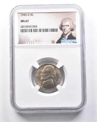 MS67 1943-D Jefferson Nickel NGC *6197 - Image 1 of 3