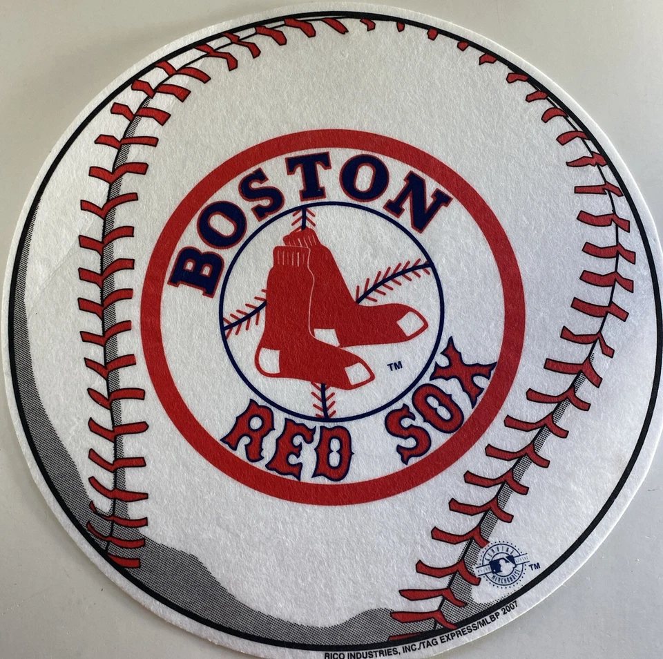 Boston Red Sox MLB Team Felt Baseball Shape Pennants 15x15 - Image 1 of 4