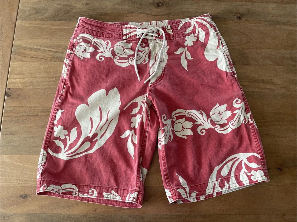 Denim & Supply Ralph Lauren Board Shorts Men 32 Floral Cotton Twill Swim Bermuda - Image 1 of 4